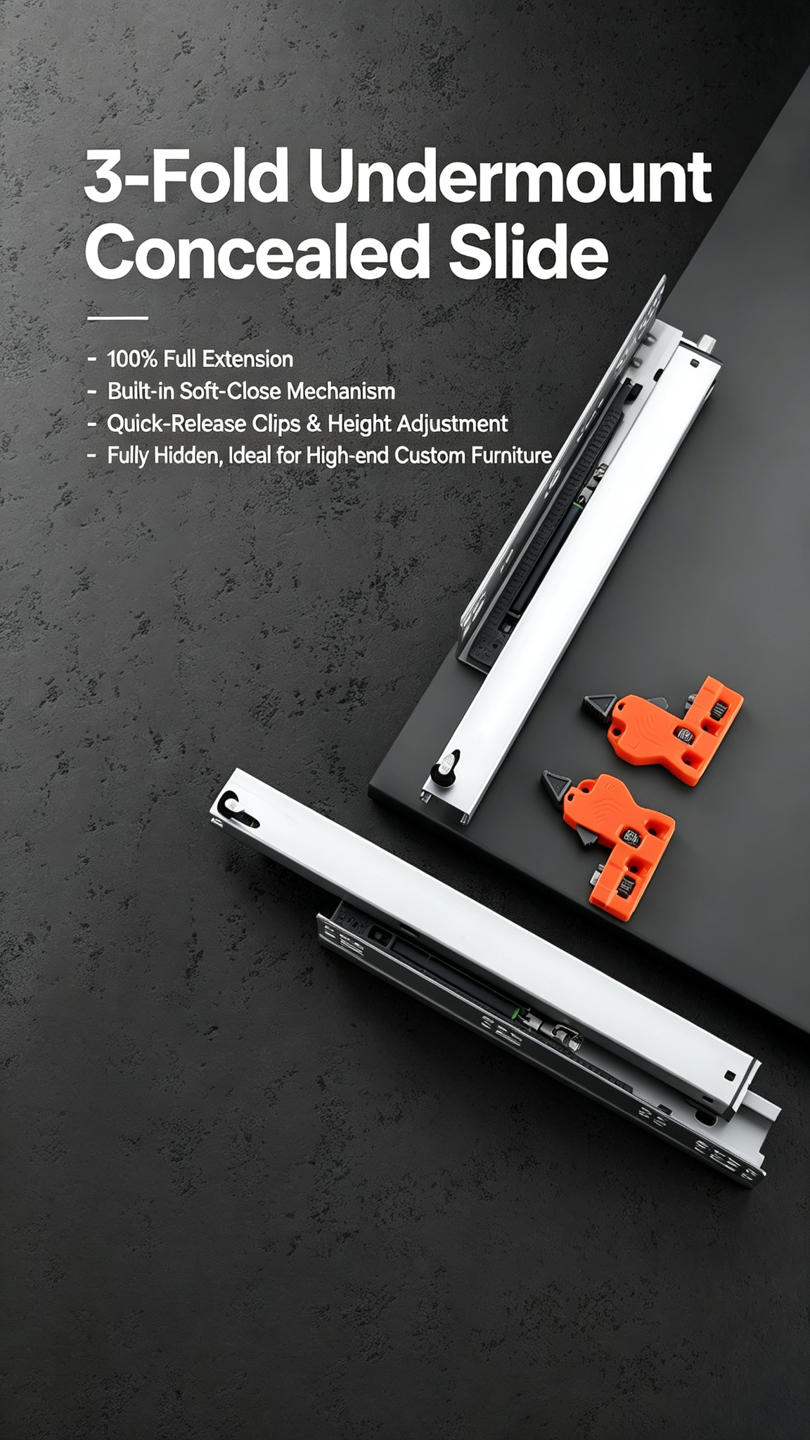 Three Section Support Cushion Slide Rail 02